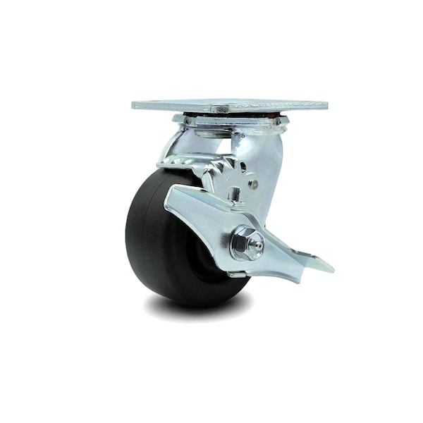 4 Inch Polyolefin Swivel Caster with Ball Bearing and Total Lock Brake SCC